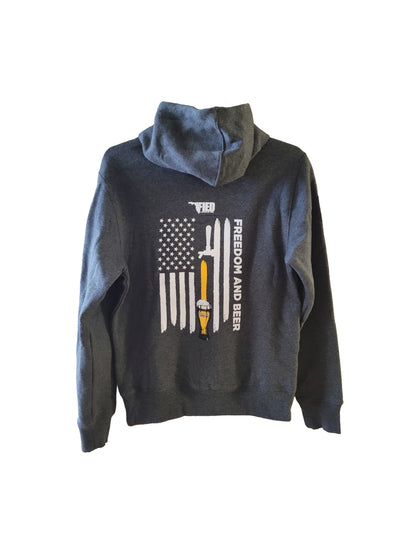 Freedom & Beer Zip-Up Hoodie