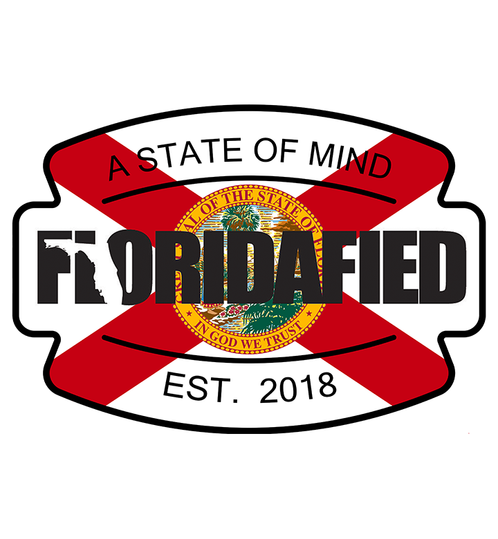 Floridafied Badge Original Logo Flag Sticker